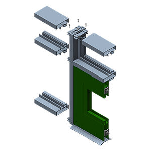 profilato per porte in alluminio