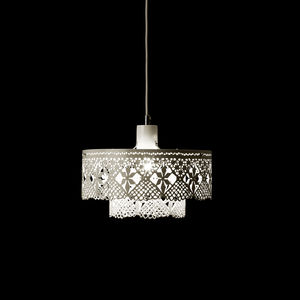 lampada a sospensione / moderna / in acciaio laccato / a incandescenza