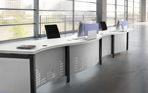 banco reception modulare / in laminato / in metallo