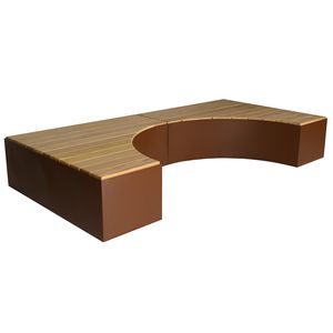 panca pubblica / moderna / in legno di latifoglie / in metallo