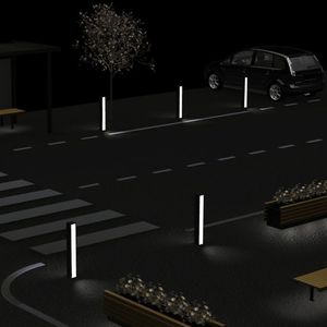lampioncino moderno / in acciaio galvanizzato / LED / IP65