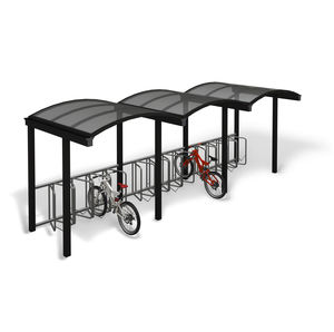 pensilina per biciclette in acciaio
