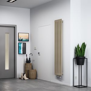 radiatore ad acqua calda / in acciaio / moderno / da parete
