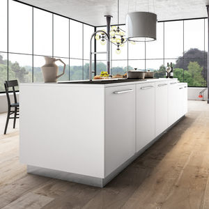 cucina moderna / in vetro laccato / in acciaio inossidabile / in Corian®