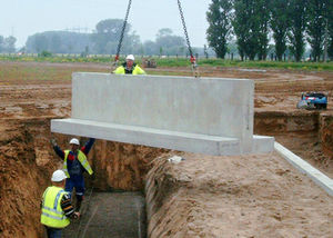 spalla da ponte in cemento armato