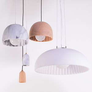lampada a sospensione / moderna / in marmo / in resina