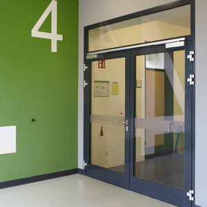 profilato per porte in alluminio / di sicurezza / a isolamento termico / tagliafuoco