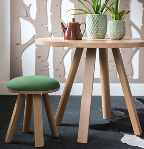 tavolo d'appoggio moderno / in legno / tondo / ovale