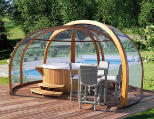 copertura per spa in legno