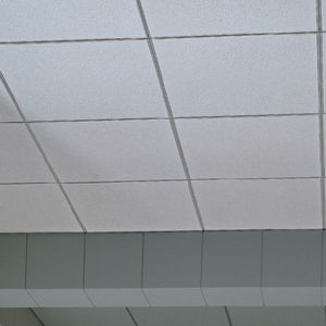 controsoffitto in laminato / a quadrotte / acustico / ignifugo