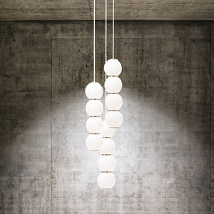 lampada a sospensione / moderna / in vetro / in ottone