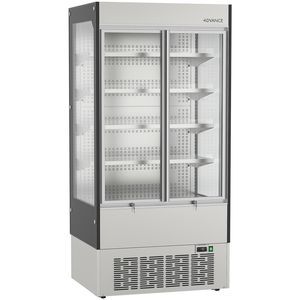 vetrina refrigerata con scaffali