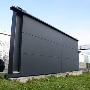 cancelli scorrevoli / in alluminio / a pannello / contract
