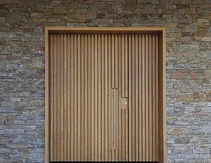 porta d'ingresso / a bilico / in legno