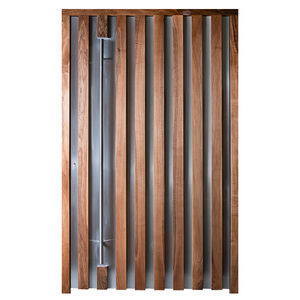 porta d'ingresso / a bilico / in legno / in acciaio inox
