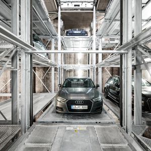 sistema di parcheggio con piattaforma