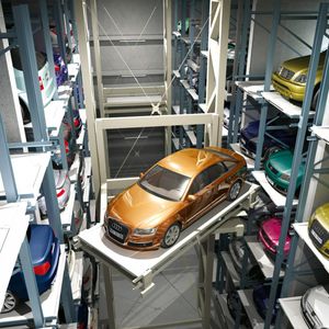 sistema di parcheggio con piattaforma