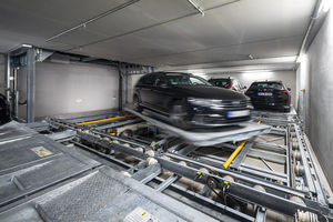 sistema di parcheggio con piattaforma