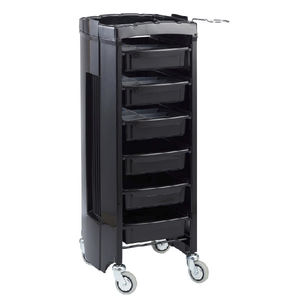 carrello di servizio / per parrucchiere / in plastica / in legno