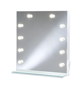 specchio a muro / luminoso a LED / moderno / rettangolare