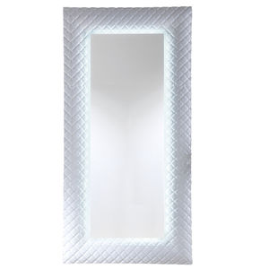 specchio a muro / luminoso a LED / moderno / rettangolare