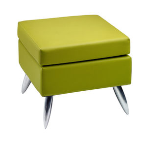 pouf moderno / in tessuto / in alluminio / quadrato