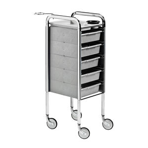 carrello di servizio / per parrucchiere / in metallo / in plastica