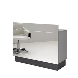 banco reception in vetro / luminoso / per parrucchiere
