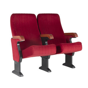 poltrona per auditorium moderna / in tessuto / in legno / pieghevole