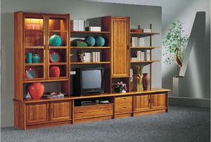 parete attrezzata TV design scandinavo