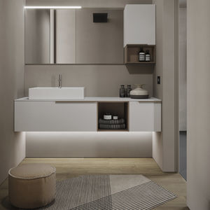 mobile da bagno con illuminazione integrata 1
