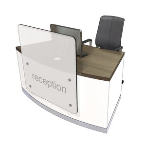 banco reception a semicerchio / in legno