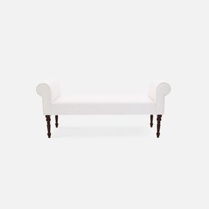 divanetto imbottito classico / in legno / contract / da interno