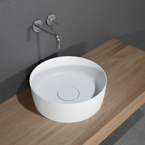 lavabo da appoggio / tondo / in ceramica / moderno