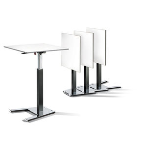 tavolo alto moderno / impiallacciato in legno / in metallo / in HPL