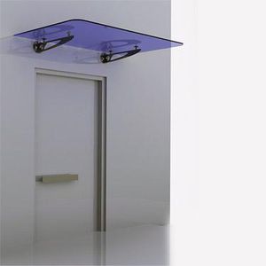 pensilina da ingresso / in vetro / in acciaio inox / contract