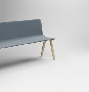 panca moderna / in legno / con schienale / imbottita