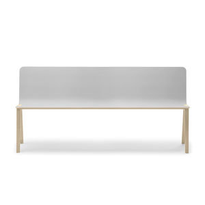panca moderna / in legno / con schienale / imbottita