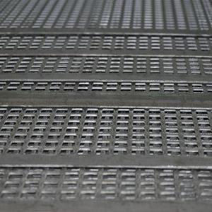 lamiera perforata / in acciaio / per facciata / perforazione quadrata