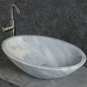 lavabo da appoggio / ovale / in marmo / classico