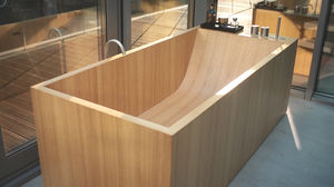 vasca da bagno da appoggio / in legno