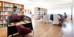 scrivania per open space / in legno / design originale / contract
