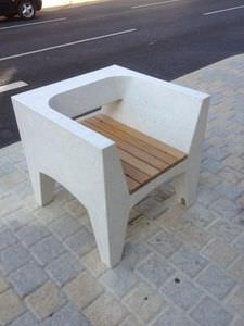 poltrona urbana in calcestruzzo