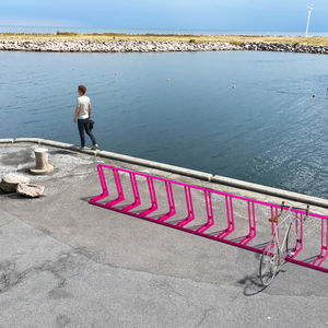 rastrelliera per biciclette a pavimento