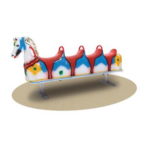 cavallo a dondolo in acciaio galvanizzato