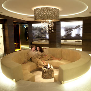 plafoniera moderna / tonda / in tessuto / LED