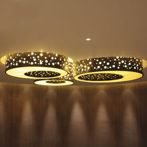 plafoniera moderna / tonda / in cristallo / LED