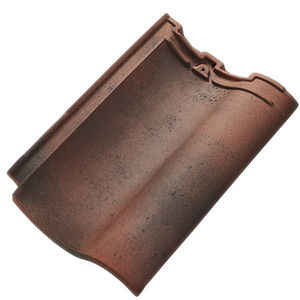 tegola portoghese / in terracotta / rossa / aspetto tradizionale