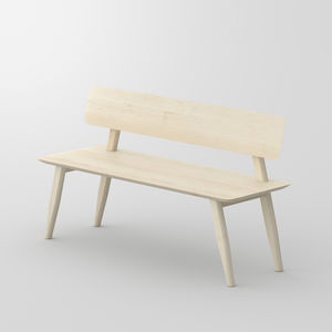 panca moderna / in legno massiccio / con schienale