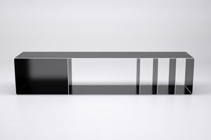 scaffale basso / design industriale / in acciaio / per dischi in vinile